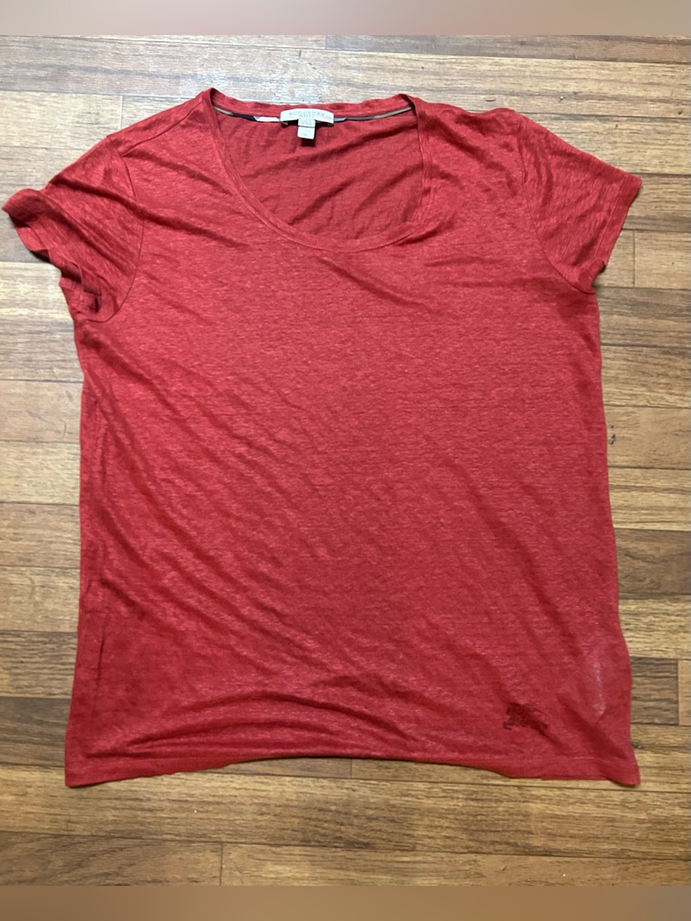 Burberry Classic Scoop Neck Tee - Red - Unknown Brand - Picture 2 of 3